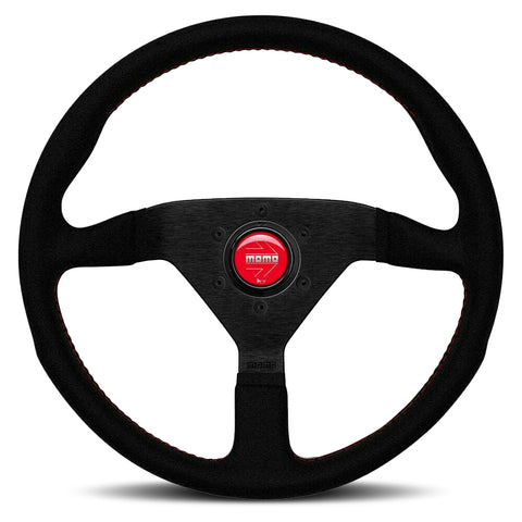 MOMO MONTECARLO W/ ALCANTARA -   RED STITCHING 350